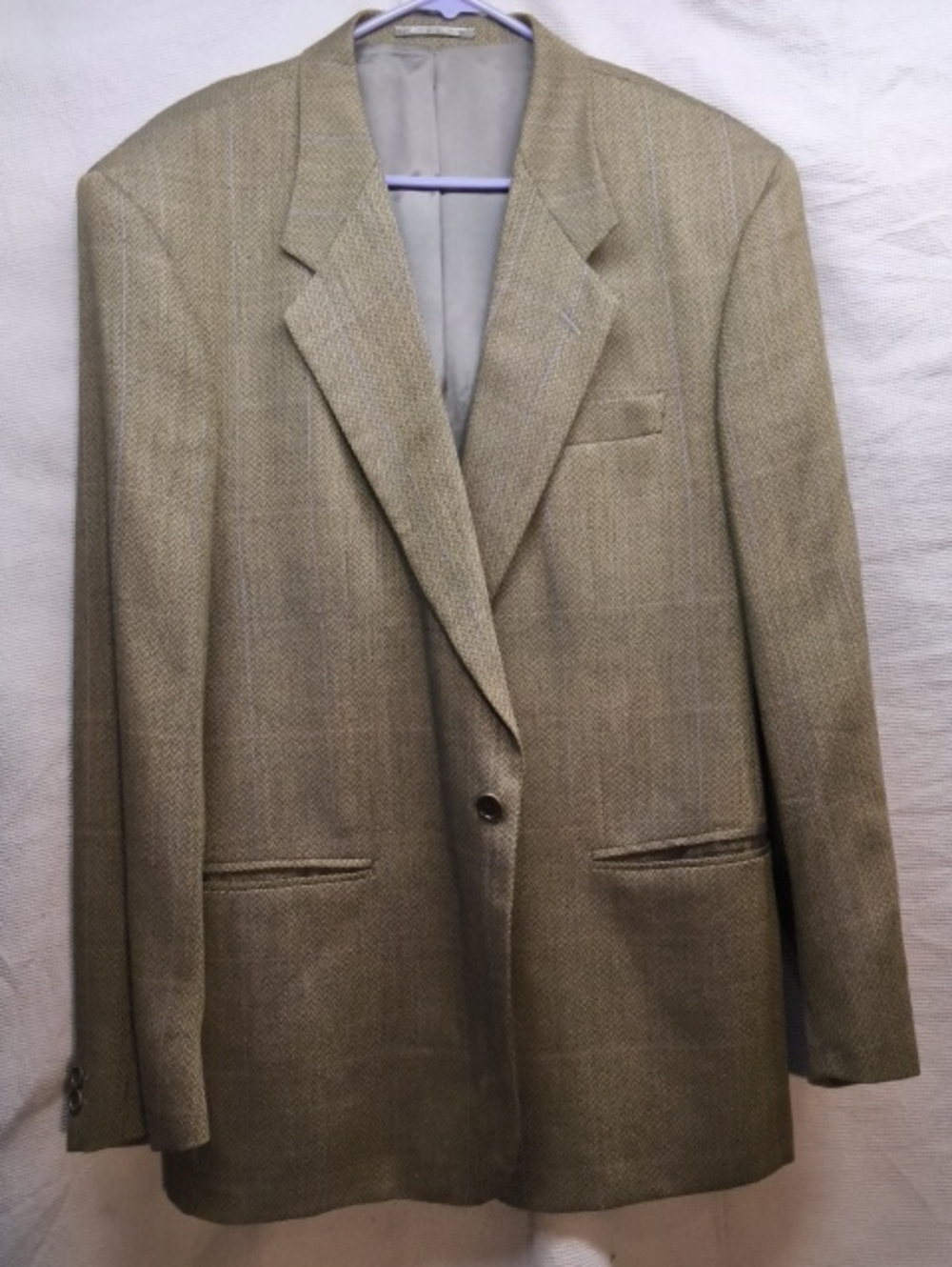 Lubiam Men’s 54L Blazer 52% Silk 48% Virgin Wool Made Italy Sport Coat